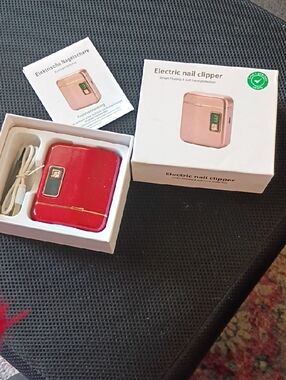 Electric Nail Clipper Rechargeable - Red